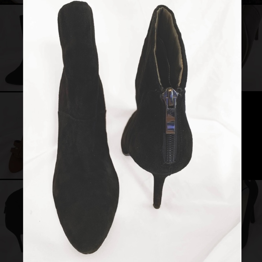 Black suede Audrey Brooke heeled boots